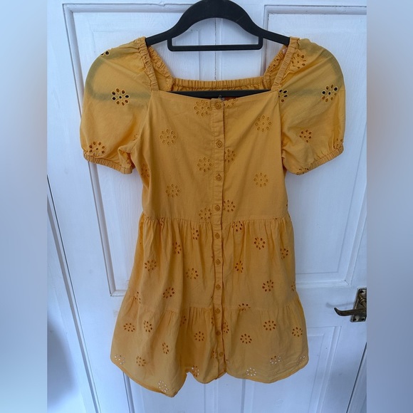 F&F Other - F&f Size 11-12 years Yellow Tied Cutwork Embroidery Dress